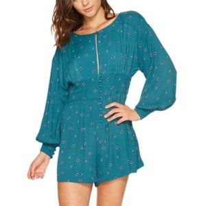 Free People Teal Green Romper
